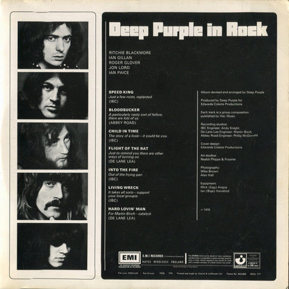 Deep Purple : Deep Purple In Rock (LP, Album, Gat)