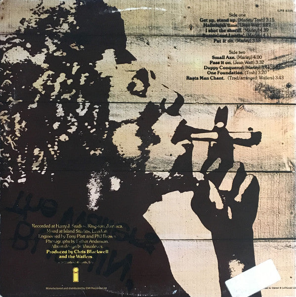 The Wailers : Burnin' (LP, Album, RE, Gat)