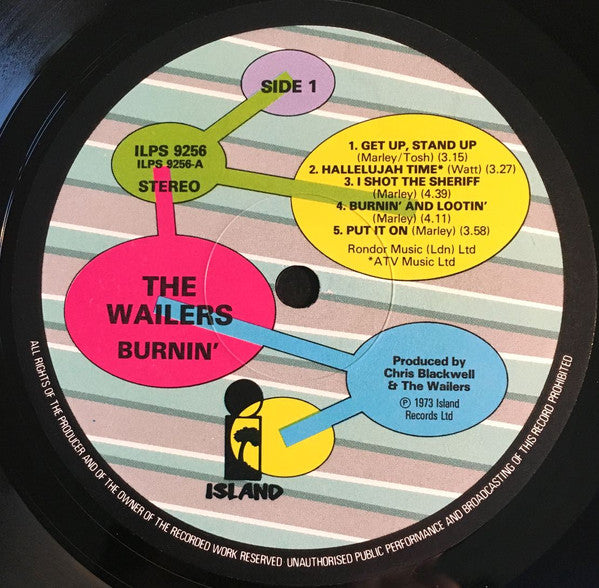 The Wailers : Burnin' (LP, Album, RE, Gat)