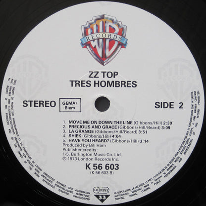 ZZ Top : Tres Hombres (LP, Album, RE)