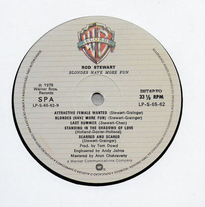 Rod Stewart : Blondes Have More Fun (LP, Album, Gat)