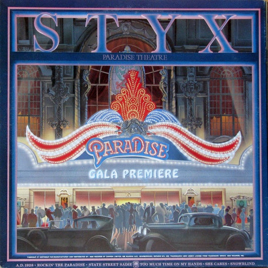 Styx : Paradise Theatre (LP, Album, Club, Etch, Gat)