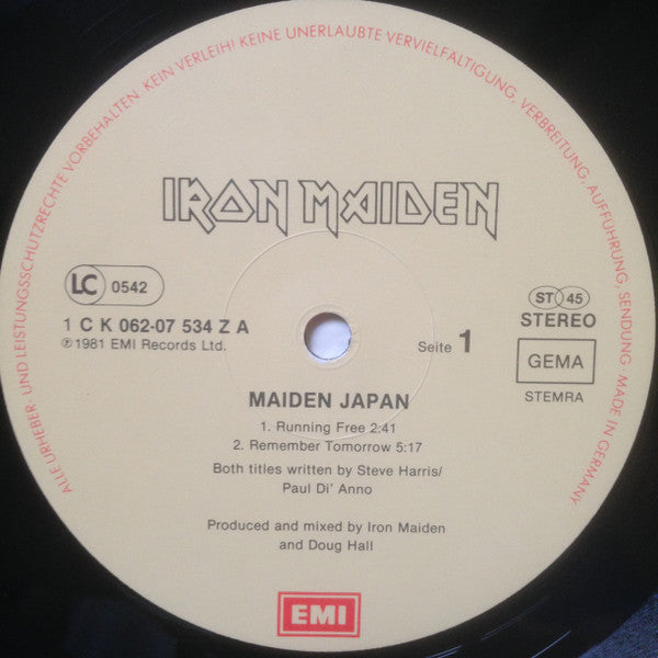 Iron Maiden : Maiden Japan (12", EP)