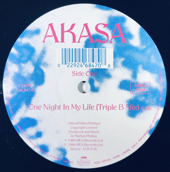 Akasa : One Night In My Life (12")