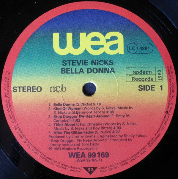 Stevie Nicks : Bella Donna (LP, Album)