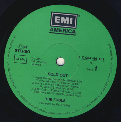 The Fools : Sold Out (LP, Album)