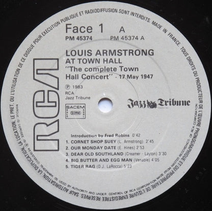 Louis Armstrong : Louis Armstrong At Town Hall "The Complete Town Hall Concert" 17 May 1947 (2xLP, Album, Gat)