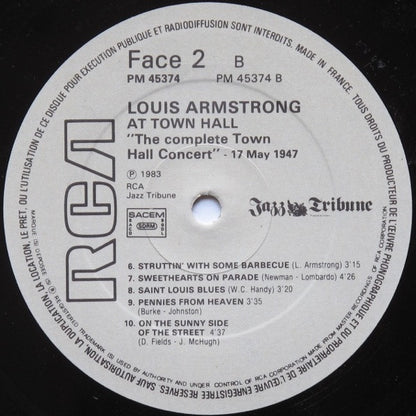 Louis Armstrong : Louis Armstrong At Town Hall "The Complete Town Hall Concert" 17 May 1947 (2xLP, Album, Gat)