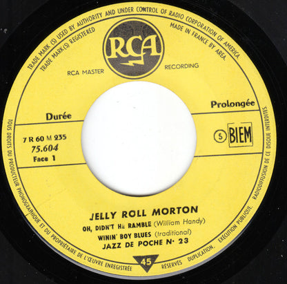 Jelly Roll Morton : Jazz De Poche N° 23 (7", EP, Mono)