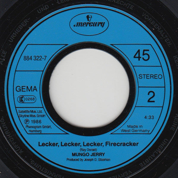 Mungo Jerry : Step By Step (7")