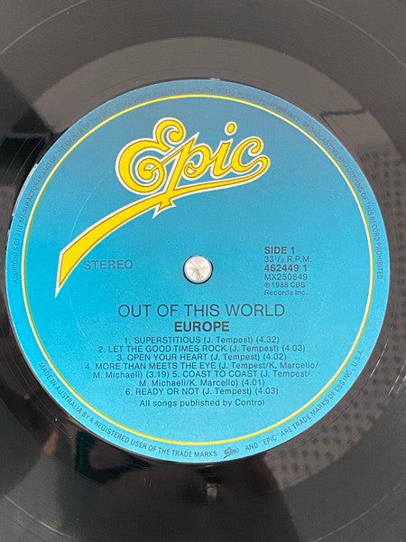 Europe (2) : Out Of This World (LP, Album)