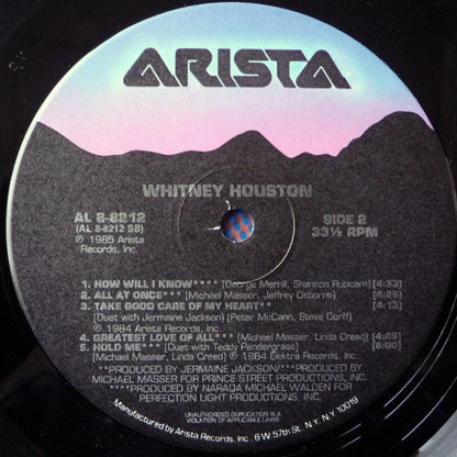 Whitney Houston : Whitney Houston (LP, Album, RE, Ind)