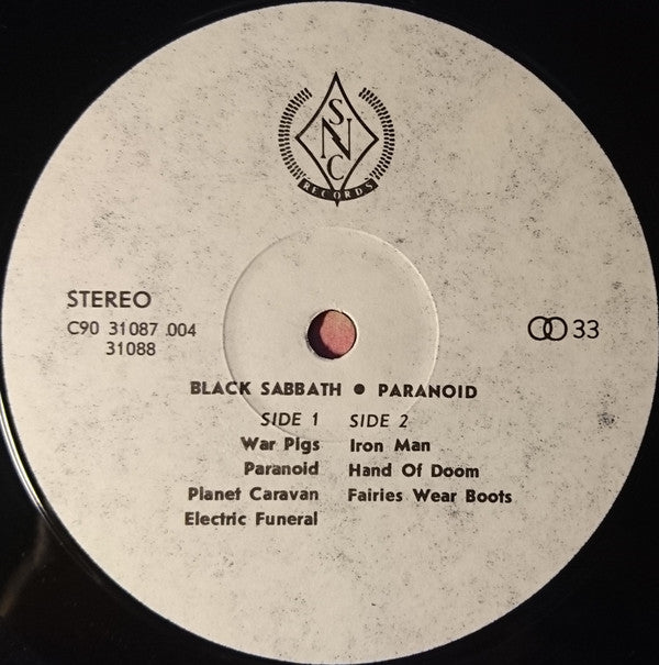 Black Sabbath : Paranoid (LP, Album, RE, Whi)