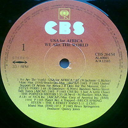 USA For Africa : We Are The World (LP, Album)