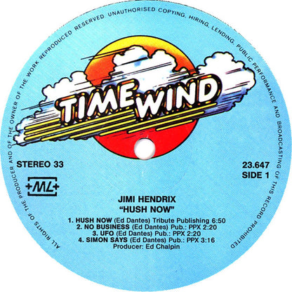 Jimi Hendrix : Hush Now (LP)