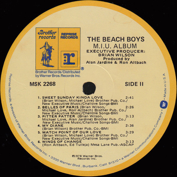 The Beach Boys : M.I.U. Album (LP, Album, Win)
