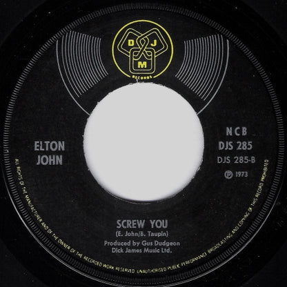 Elton John : Goodbye Yellow Brick Road (7", Single)