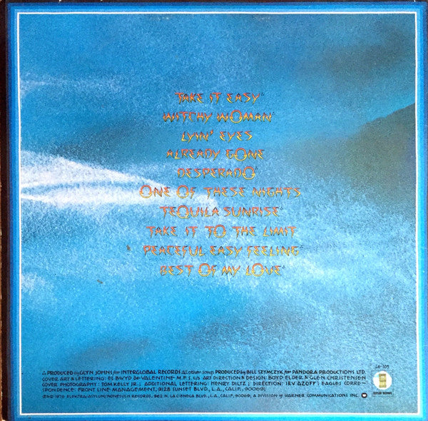 Eagles : Their Greatest Hits 1971-1975 (LP, Album, Comp, RE, Emb)