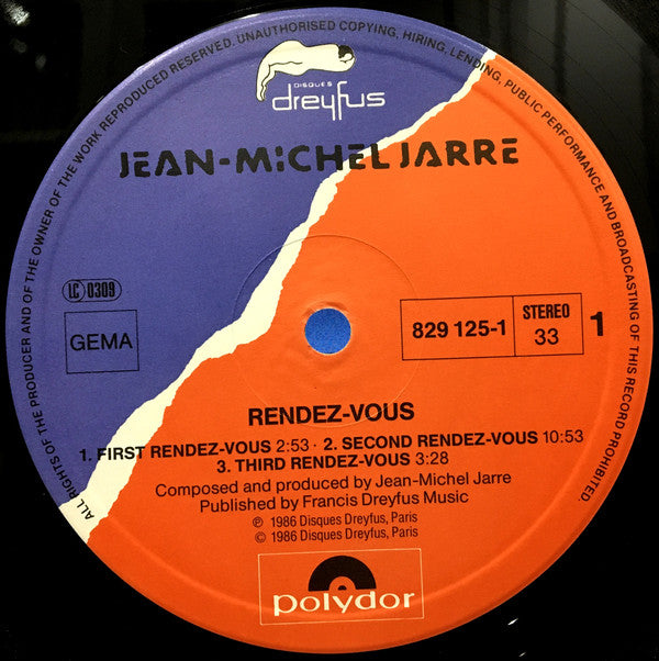 Jean-Michel Jarre : Rendez-Vous (LP, Album)
