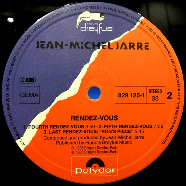 Jean-Michel Jarre : Rendez-Vous (LP, Album)