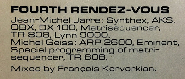 Jean-Michel Jarre : Rendez-Vous (LP, Album)