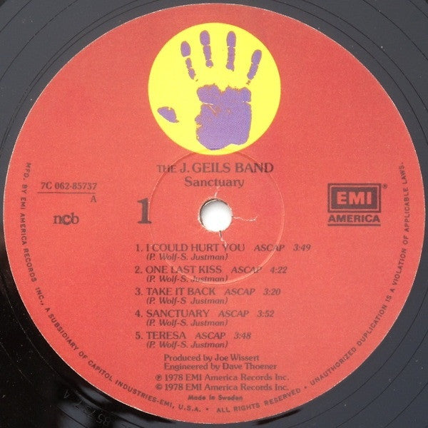 The J. Geils Band : Sanctuary. (LP, Album)