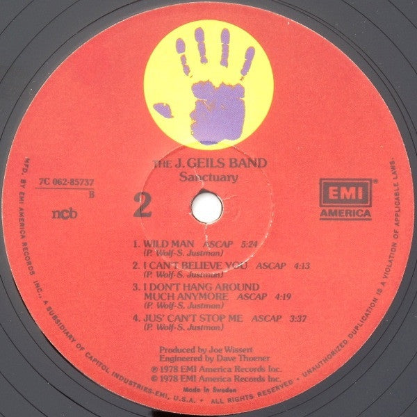 The J. Geils Band : Sanctuary. (LP, Album)