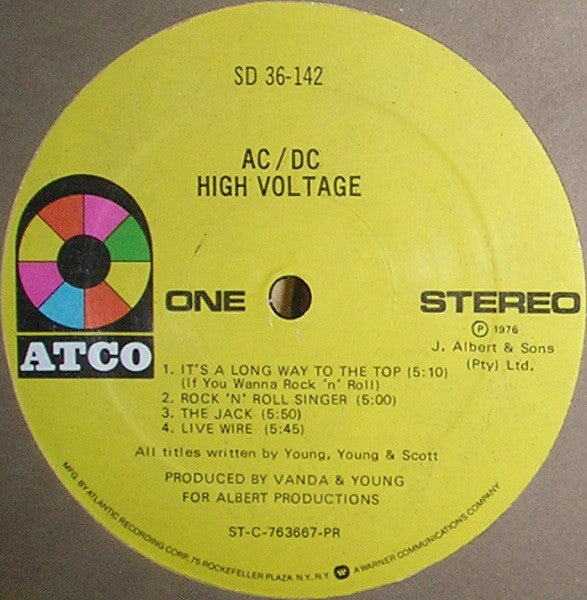 AC/DC : High Voltage (LP, Album, PR)