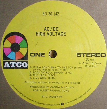 AC/DC : High Voltage (LP, Album, PR)