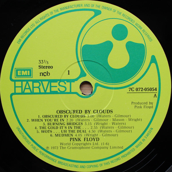 Pink Floyd : Obscured By Clouds (LP, Album)