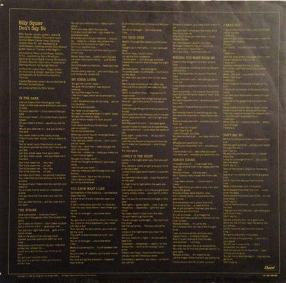Billy Squier : Don't Say No (LP, Album)
