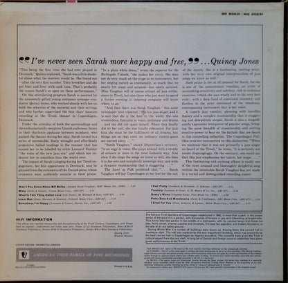 Sarah Vaughan : Sassy Swings The Tivoli (LP, Album)