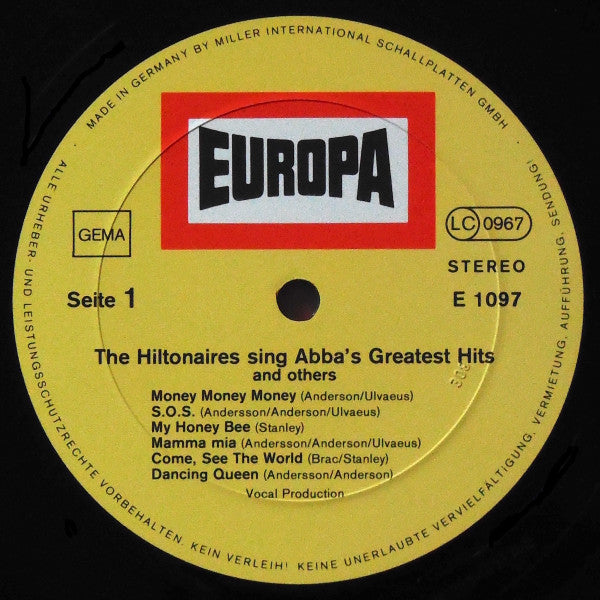The Hiltonaires : The Hiltonaires Sing Abba's Greatest Hits And Others (LP, Album)