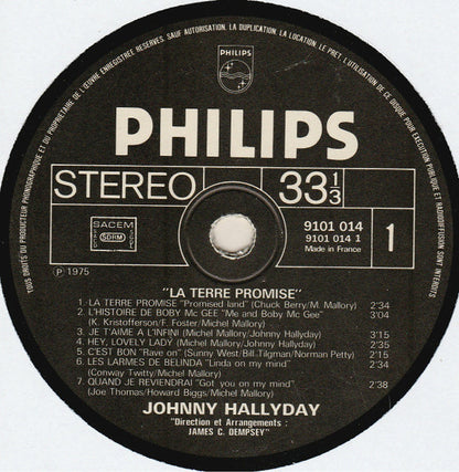 Johnny Hallyday : La Terre Promise (LP, Album)