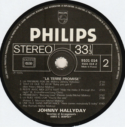 Johnny Hallyday : La Terre Promise (LP, Album)
