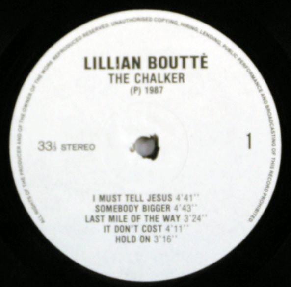 Lillian Boutté : Hold On (LP)