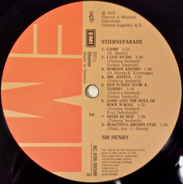 Sir Henry & His Butlers : Stjerne Parade (LP, Comp)