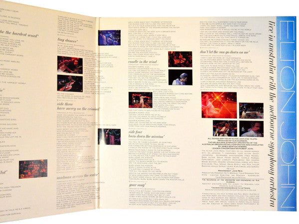Elton John With The Melbourne Symphony Orchestra* : Live In Australia (2xLP, Album, Gat)