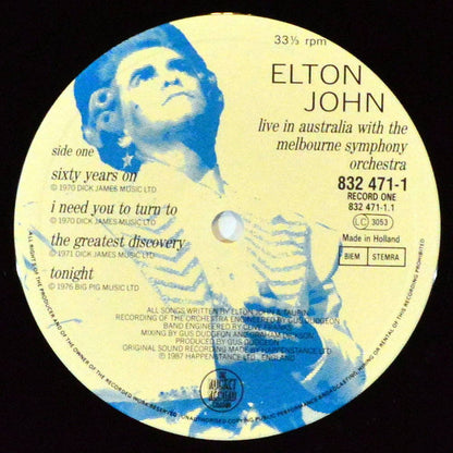 Elton John With The Melbourne Symphony Orchestra* : Live In Australia (2xLP, Album, Gat)