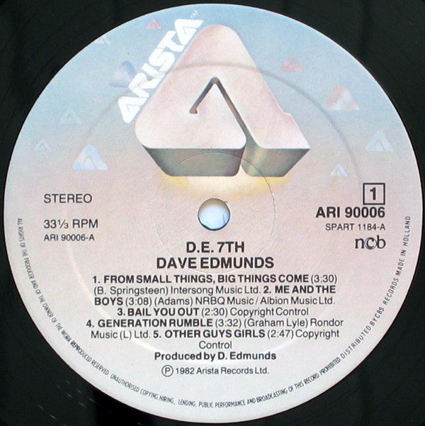 Dave Edmunds : D.E.7th (LP, Album)