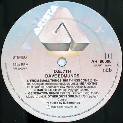 Dave Edmunds : D.E.7th (LP, Album)
