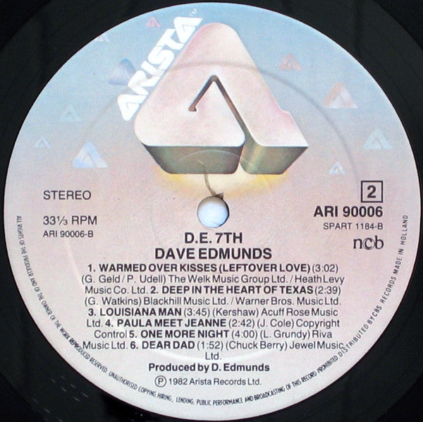 Dave Edmunds : D.E.7th (LP, Album)
