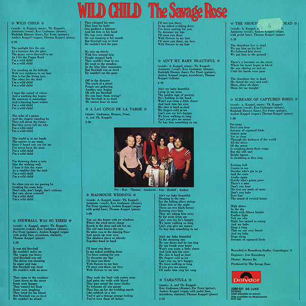 The Savage Rose* : Wild Child (LP, Album, RE)