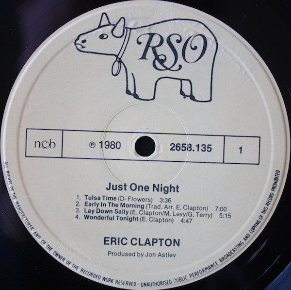 Eric Clapton : Just One Night (2xLP, Album)