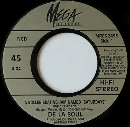 De La Soul : A Roller Skating Jam Named "Saturdays" (7", Single)