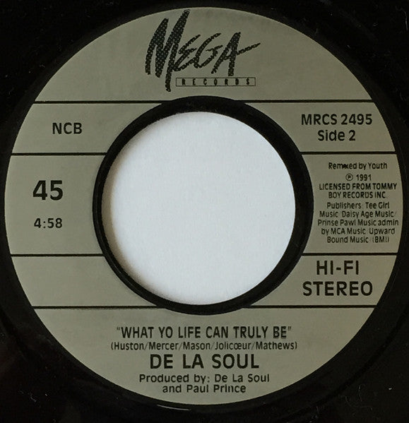 De La Soul : A Roller Skating Jam Named "Saturdays" (7", Single)