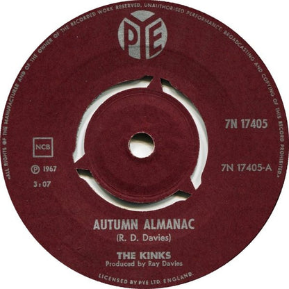 The Kinks : Autumn Almanac / David Watts (7", Single)