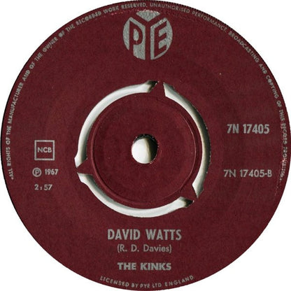 The Kinks : Autumn Almanac / David Watts (7", Single)