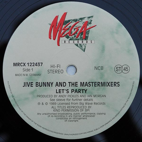 Jive Bunny And The Mastermixers : Let's Party / Auld Lang Syne (12", Maxi)