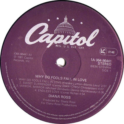 Diana Ross : Why Do Fools Fall In Love (LP, Album)